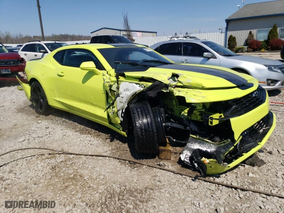 2021 Chevrolet Camaro 2LT with VIN 1G1FD1RS4M0111707, listed as a Copart auction lot 48641644 with 27,565 mi miles and Non Repairable. Bid and sale history available at carsss.com. Image 4.