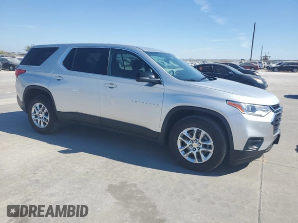 2021 Chevrolet Traverse LS with VIN 1GNERFKW8MJ193604, listed as a Copart auction lot 77136114 with 61,366 mi miles and Salvage Title. Bid and sale history available at carsss.com. Image 4.