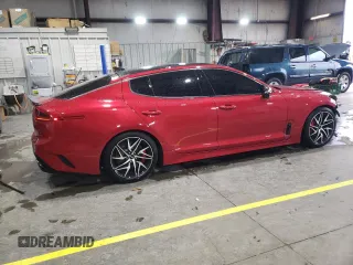 2018 Kia Stinger GT2 with VIN KNAE55LC7J6011762, listed as a Copart auction lot 51837305 with 63,897 mi miles and Salvage Title. Bid and sale history available at carsss.com. Image 3.