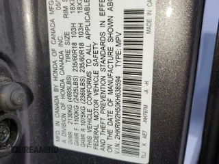 2019 Honda CR-V EX with VIN 2HKRW2H50KH638594, listed as a Copart auction lot 67560822 with 66,225 mi miles. Bid and sale history available at carsss.com. Image 15.
