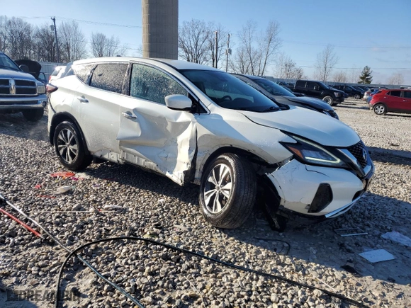 2022 Nissan Murano S with VIN 5N1AZ2AS6NC119100, listed as a Copart auction lot 86615944 with 61,319 mi miles and Salvage Title. Bid and sale history available at carsss.com. Image 4.