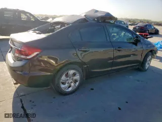 2014 Honda Civic Sedan LX with VIN 2HGFB2F51EH554297, listed as a Copart auction lot 52041955 with 0 mi miles and Clean Title. Bid and sale history available at carsss.com. Image 3.