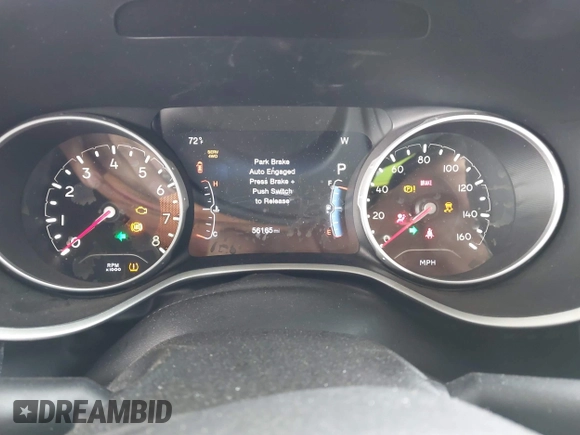 2017 Jeep Compass Latitude with VIN 3C4NJDBB3HT646110, listed as a IAAI auction lot 41789067 with 56,165 mi miles. Bid and sale history available at carsss.com. Image 7.