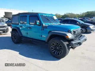 2020 Jeep Wrangler Unlimited Sport S with VIN 1C4HJXDN4LW223822, listed as a IAAI auction lot 41294786 with 51,701 mi miles. Bid and sale history available at carsss.com. Image 1.