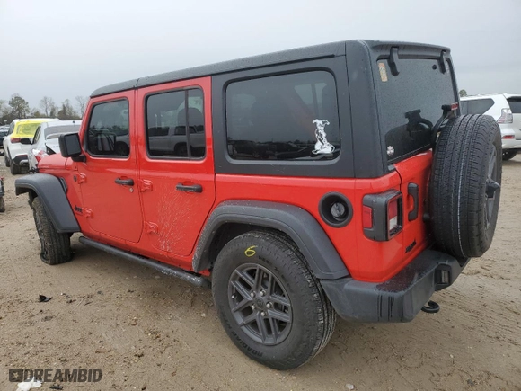 2024 Jeep Wrangler Sport S with VIN 1C4PJXDN0RW108199, listed as a Copart auction lot 88981575 with 21,222 mi miles and Salvage Title. Bid and sale history available at carsss.com. Image 2.