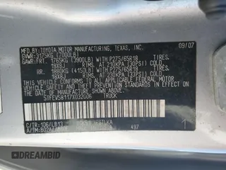 2007 Toyota Tundra Limited with VIN 5TFEV58117X032006, listed as a Copart auction lot 50069195 with 194,921 mi miles and Clean Title. Bid and sale history available at DreamBid. Image 12.