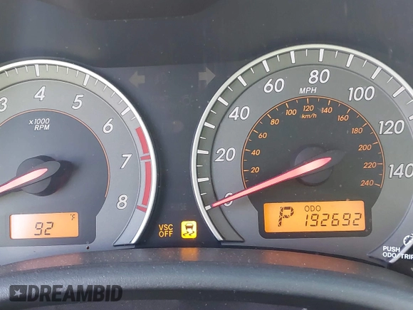 2010 Toyota Corolla with VIN 2T1BU4EE0AC432197, listed as a IAAI auction lot 41862572 with 192,692 mi miles. Bid and sale history available at carsss.com. Image 7.
