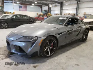 2022 Toyota GR Supra 3.0 with VIN WZ1DB0C03NW052512, listed as a Copart auction lot 86583474 with 5,774 mi miles and Salvage Title. Bid and sale history available at carsss.com. Image 1.