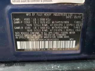 2011 Subaru Outback 2.5i с VIN 4S4BRCAC0B3422050, выставлен на аукционе Copart как лот 57159505 с пробегом 178 461 миль миль и Списание • Salvage title. История ставок и продаж доступна на DreamBid. Изображение 13.