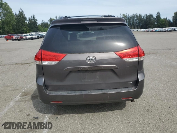 2011 Toyota Sienna LE AAS with VIN 5TDKK3DC4BS162352, listed as a Copart auction lot 56038945 with 181,678 mi miles and Salvage Title. Bid and sale history available at DreamBid. Image 6.