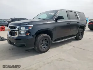 2019 Chevrolet Tahoe Commercial with VIN 1GNLCDEC4KR308468, listed as a Copart auction lot 43573795 with 59,660 mi miles and Salvage Title. Bid and sale history available at carsss.com. Image 1.