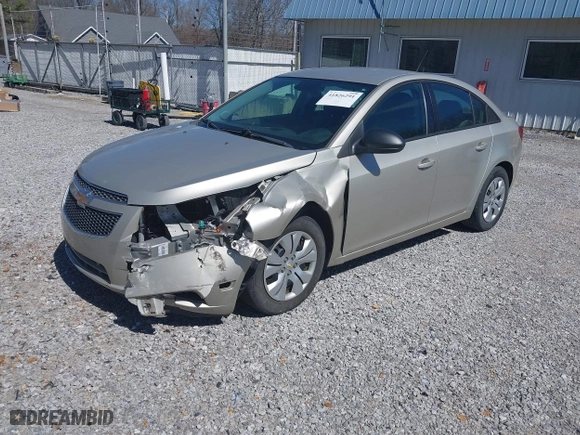 2014 Chevrolet Cruze LS with VIN 1G1PA5SH8E7250802, listed as a IAAI auction lot 41826291 with 102,430 mi miles. Bid and sale history available at carsss.com. Image 2.