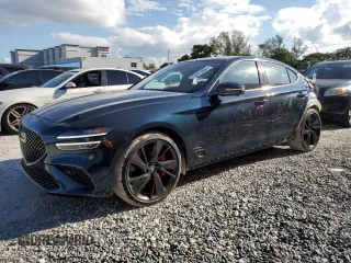2022 Genesis G70 3.3T with VIN KMTG54TE7NU101004, listed as a Copart auction lot 72473664 with 6,181 mi miles and Salvage Title. Bid and sale history available at carsss.com. Image 1.