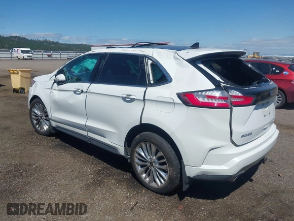 2020 Ford Edge Titanium z VIN 2FMPK4K96LBB46218, wystawiony jako IAAI lot #42750160 z przebiegiem 56 720 mil mil oraz . Historia ofert i sprzedaży dostępna na DreamBid. Obrazek 3.