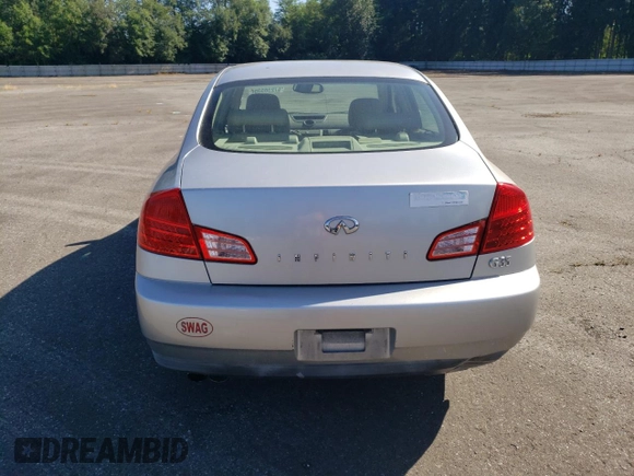 2003 Infiniti G35 w/Leather z VIN JNKCV51E63M321042, wystawiony jako Copart lot #57238535 z przebiegiem 157 847 mil mil oraz Czysty tytuł • Clean title. Historia ofert i sprzedaży dostępna na DreamBid. Obrazek 6.