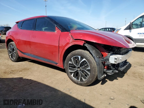 2023 Kia EV6 GT-Line with VIN KNDC44LA8P5116511, listed as a Copart auction lot 50601265 with 0 mi miles and Salvage Title. Bid and sale history available at carsss.com. Image 4.