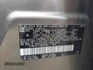 2013 Toyota RAV4 XLE with VIN 2T3WFREV4DW052394, listed as a Copart auction lot 59708665 with 126,989 mi miles and Salvage title. Bid and sale history available at DreamBid. Image 12.