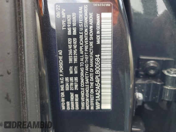 2023 Porsche Macan with VIN WP1AA2A54PLB00584, listed as a Copart auction lot 44817765 with 18,764 mi miles and Salvage Title. Bid and sale history available at carsss.com. Image 13.