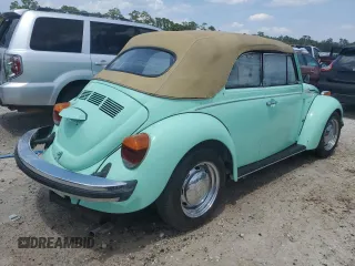 1977 Volkswagen Beetle with VIN 1572044306, listed as a Copart auction lot 63711884 with 45,754 mi miles and Salvage Title. Bid and sale history available at DreamBid. Image 3.