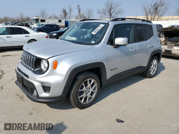 2020 Jeep Renegade Latitude with VIN ZACNJABB6LPL18885, listed as a Copart auction lot 48652735 with 70,776 mi miles and Salvage Title. Bid and sale history available at carsss.com. Image 1.