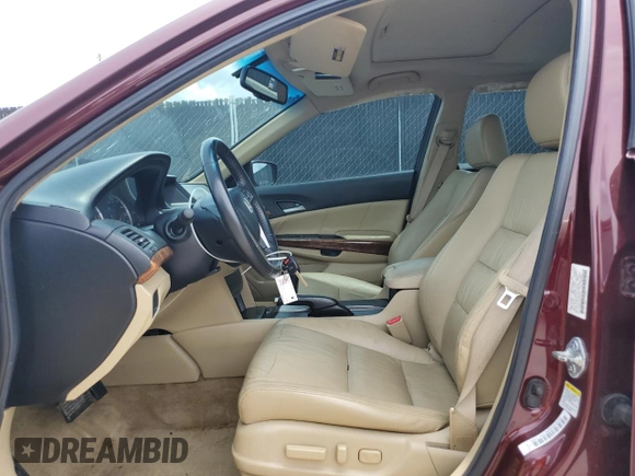 2011 Honda Accord EX-L with VIN 1HGCP3F86BA013180, listed as a Copart auction lot 64095235 with 124,742 mi miles and Salvage title. Bid and sale history available at DreamBid. Image 7.