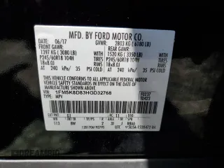 2017 Ford Explorer XLT с VIN 1FM5K8D83HGD32768, выставлен на аукционе Copart как лот 64823965 с пробегом 144 701 миль миль и Чистый • Clean title. История ставок и продаж доступна на DreamBid. Изображение 13.