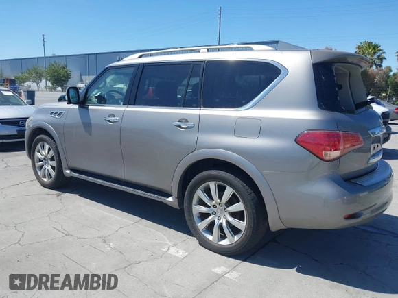 2011 Infiniti QX56 7-passenger with VIN JN8AZ2NF4B9504167, listed as a IAAI auction lot 42384782 with 161,829 mi miles and . Bid and sale history available at DreamBid. Image 3.