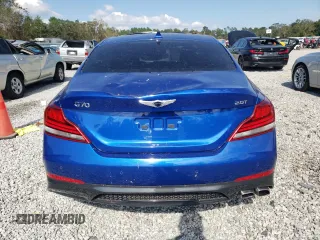 2019 Genesis G70 Advanced with VIN KMTG34LA0KU031831, listed as a Copart auction lot 74496674 with 46,714 mi miles and Salvage Title. Bid and sale history available at DreamBid. Image 6.