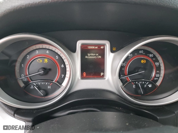 2016 Dodge Journey SE with VIN 3C4PDCAB9GT187126, listed as a Copart auction lot 46123345 with 123,036 mi miles and Salvage Title. Bid and sale history available at carsss.com. Image 9.