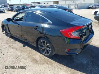 2019 Honda Civic Sedan Sport with VIN 19XFC2F80KE049879, listed as a IAAI auction lot 41652399 with 75,462 mi miles. Bid and sale history available at carsss.com. Image 3.