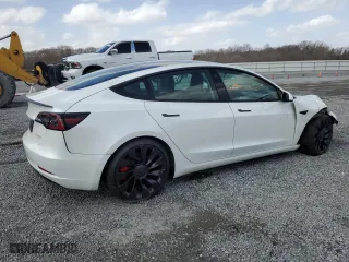 2022 Tesla Model 3 Performance with VIN 5YJ3E1EC8NF274210, listed as a Copart auction lot 47756695 with 17,225 mi miles and Salvage Title. Bid and sale history available at carsss.com. Image 3.