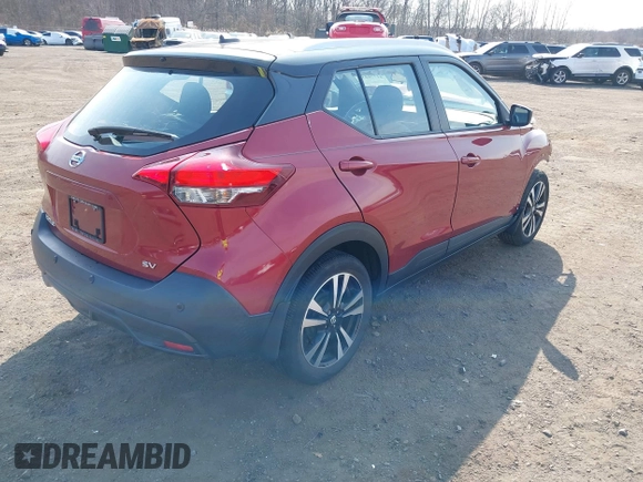 2020 Nissan Kicks SV with VIN 3N1CP5CV9LL547565, listed as a IAAI auction lot 41776239 with 18,246 mi miles. Bid and sale history available at carsss.com. Image 4.