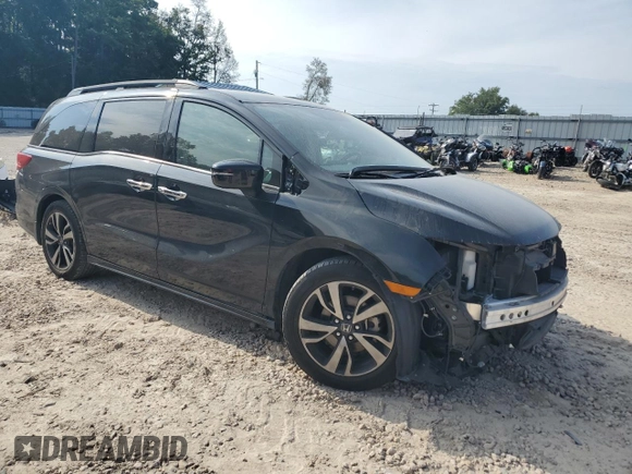 2018 Honda Odyssey Elite z VIN 5FNRL6H95JB017447, wystawiony jako Copart lot #64752615 z przebiegiem 136 616 mil mil oraz Nie do naprawy • Non repairable. Historia ofert i sprzedaży dostępna na DreamBid. Obrazek 4.