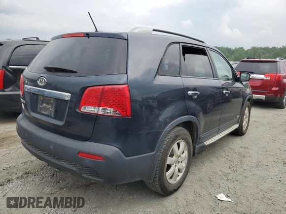 2013 Kia Sorento LX with VIN 5XYKTCA62DG344000, listed as a Copart auction lot 59814105 with 192,178 mi miles and Salvage title. Bid and sale history available at DreamBid. Image 3.