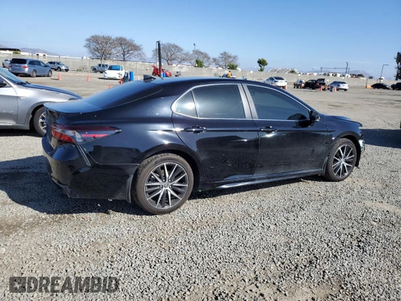 2023 Toyota Camry SE with VIN 4T1G11AK3PU827426, listed as a Copart auction lot 49271595 with 76,408 mi miles and Salvage Title. Bid and sale history available at DreamBid. Image 3.