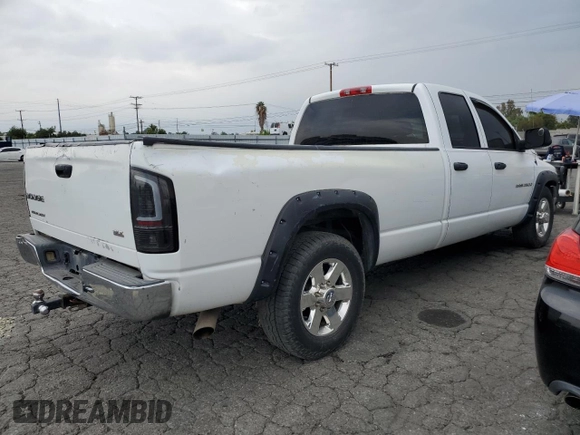 2005 Dodge Ram 2500 SLT with VIN 3D7KR28C55G708083, listed as a Copart auction lot 72551834 with 0 mi miles and Salvage Title. Bid and sale history available at carsss.com. Image 3.