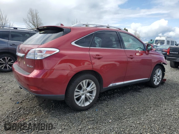 2010 Lexus RX 450h with VIN JTJBC1BAXA2403465, listed as a Copart auction lot 51248335 with 128,932 mi miles and Salvage Title. Bid and sale history available at DreamBid. Image 3.