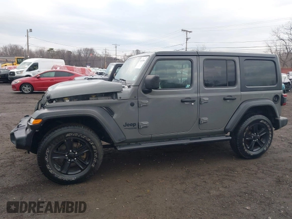 2021 Jeep Wrangler Unlimited Sport S with VIN 1C4HJXDG5MW614688, listed as a IAAI auction lot 41678964 with 89,309 mi miles. Bid and sale history available at carsss.com. Image 20.