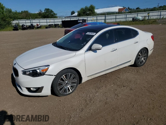 2014 Kia Cadenza Premium with VIN KNALN4D75E5139674, listed as a Copart auction lot 63929454 with 155,446 mi miles and Clean Title. Bid and sale history available at carsss.com. Image 1.