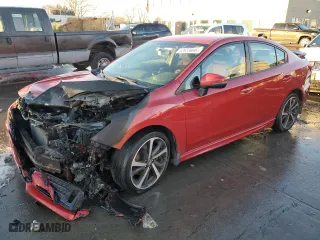 2020 Subaru Impreza Sport with VIN 4S3GKAL66L3603259, listed as a Copart auction lot 42655695 with 0 mi miles and Salvage Title. Bid and sale history available at carsss.com. Image 1.