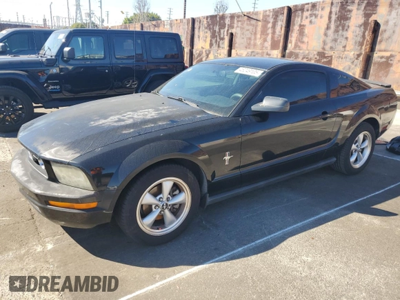 2008 Ford Mustang Deluxe with VIN 1ZVHT80N185141787, listed as a Copart auction lot 46249105 with 246,527 mi miles and Salvage title. Bid and sale history available at DreamBid. Image 1.