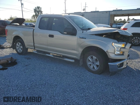 2017 Ford F-150 XL with VIN 1FTEX1CP9HFA07733, listed as a Copart auction lot 44512115 with 96,260 mi miles and Salvage Title. Bid and sale history available at carsss.com. Image 4.