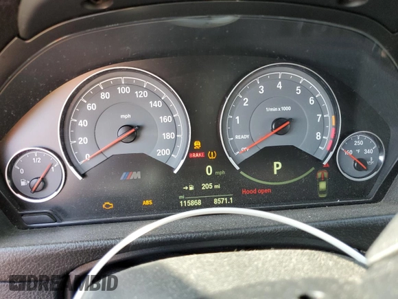 2015 BMW M3 with VIN WBS3C9C59FP803866, listed as a Copart auction lot 59126275 with 115,868 mi miles and Salvage title. Bid and sale history available at DreamBid. Image 9.
