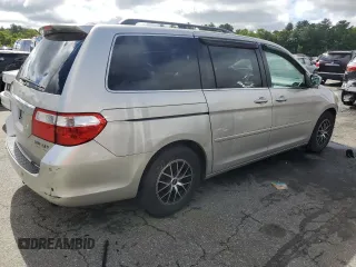 2005 Honda Odyssey Touring z VIN 5FNRL38835B071258, wystawiony jako Copart lot #57878295 z przebiegiem 143 474 mil mil oraz Szkoda całkowita • Salvage title. Historia ofert i sprzedaży dostępna na DreamBid. Obrazek 3.