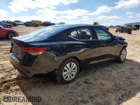 2025 Nissan Sentra S with VIN 3N1AB8BV2SY249854, listed as a Copart auction lot 45282355 with 4,124 mi miles and Salvage Title. Bid and sale history available at DreamBid. Image 3.