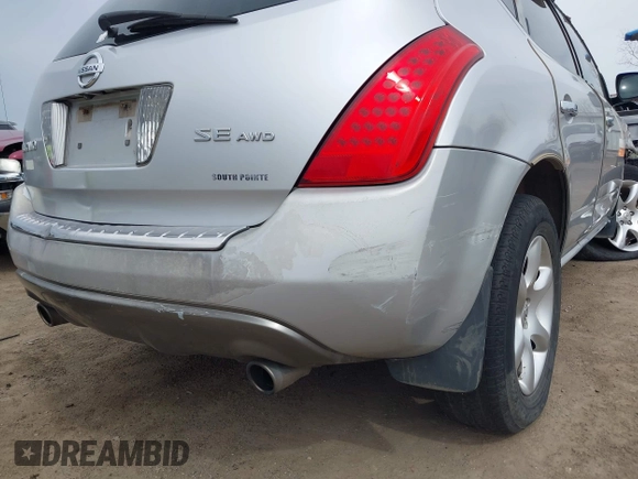 2007 Nissan Murano SL with VIN JN8AZ08W47W650593, listed as a IAAI auction lot 41778280 with 171,586 mi miles and . Bid and sale history available at DreamBid. Image 19.