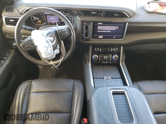 2021 GMC Yukon Denali with VIN 1GKS2DKLXMR387681, listed as a Copart auction lot 46830485 with 77,628 mi miles and Salvage Title. Bid and sale history available at carsss.com. Image 8.