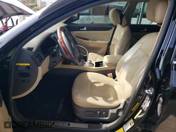 2012 Hyundai Genesis 4.6L with VIN KMHGC4DF3CU205168, listed as a Copart auction lot 65380454 with 175,156 mi miles and Salvage Title. Bid and sale history available at carsss.com. Image 7.