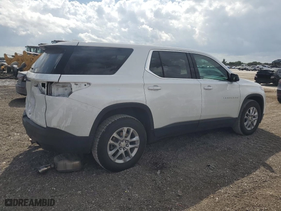 2021 Chevrolet Traverse LS with VIN 1GNERFKW1MJ191452, listed as a Copart auction lot 45590565 with 56,185 mi miles and Salvage Title. Bid and sale history available at carsss.com. Image 3.