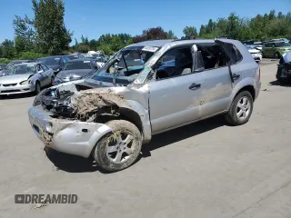 2005 Hyundai Tucson GL with VIN KM8JM12B25U076246, listed as a Copart auction lot 54030704 with 0 mi miles and Salvage Title. Bid and sale history available at carsss.com. Image 1.